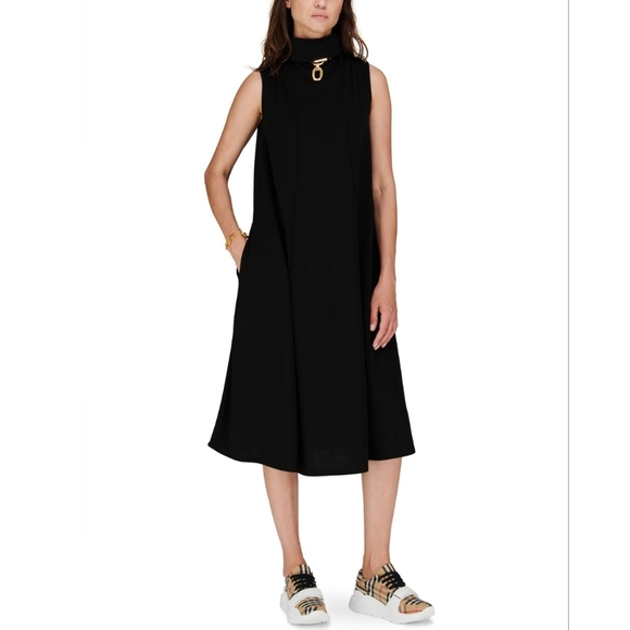 Max Mara Leisure Fantino Midi Knee Length Turtleneck Sleeveless Dress Size Large - Picture 1 of 14